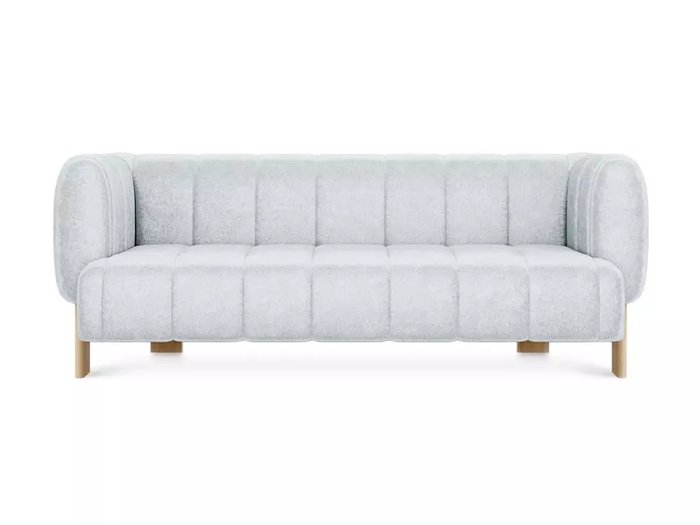 Диван Cassis голубого цвета с бежевыми ножками - купить Прямые диваны по цене 86850