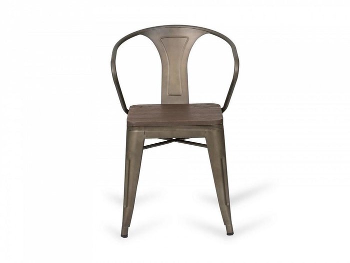 Стул Tolix wood серо-коричневого цвета - купить Обеденные стулья по цене 5900.0 Стул Tolix wood серо-коричневого цвета - купить Обеденные стулья по цене 5900.0