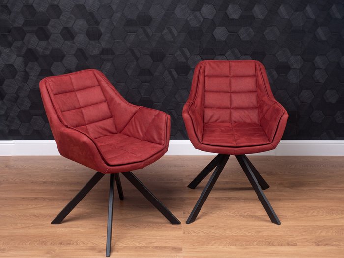 Стул с подлокотниками Orion красного цвета - лучшие Обеденные стулья в INMYROOM
