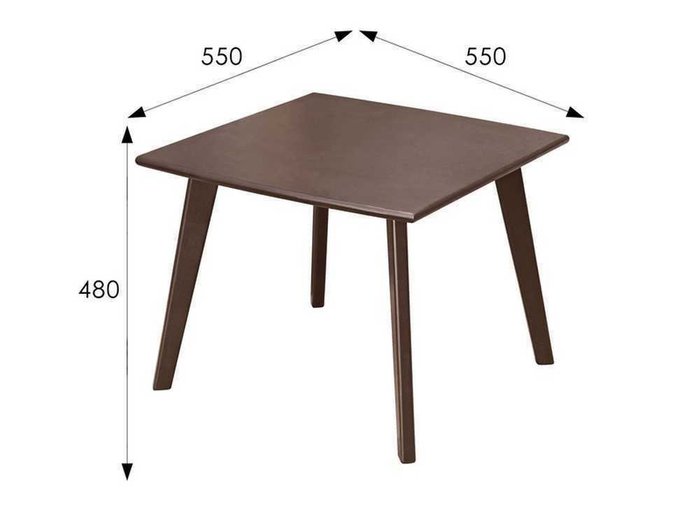 Стол кофейный Ретро темно-коричневого цвета - купить Кофейные столики по цене 8602.0