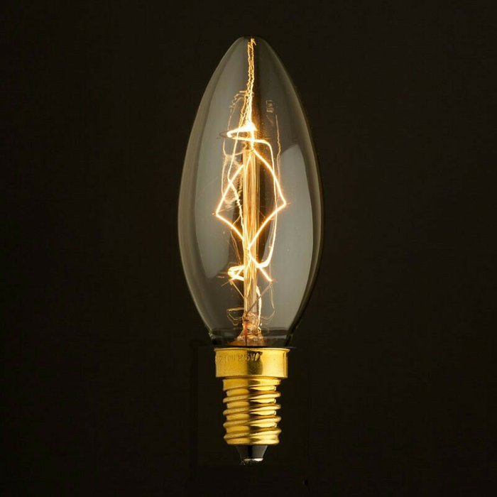 Ретро лампа накаливания E14 25W 220V 3525 формы свечи - купить Лампочки по цене 320.0
