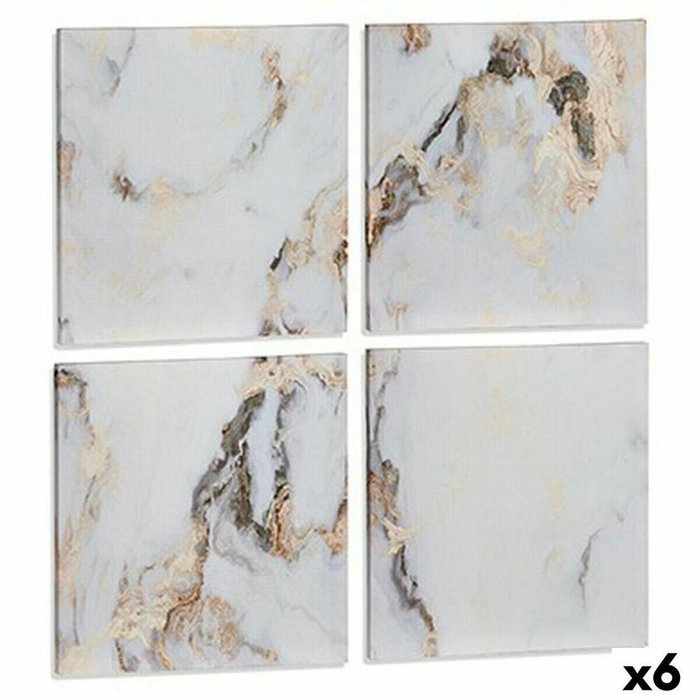 Полотно Мрамор Белый 35 x 7 x 35 cm (6 штук)