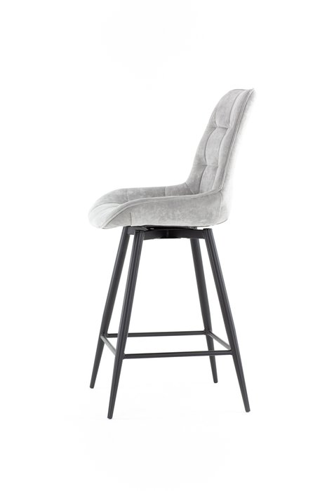 Стул полубарный Elis Bar cross conus серого цвета - лучшие Барные стулья в INMYROOM