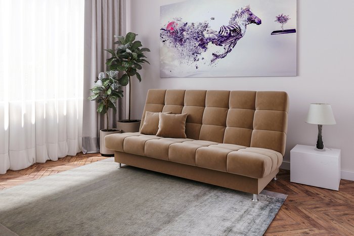 Диван-кровать Юта коричневого цвета - купить Прямые диваны по цене 29990.0