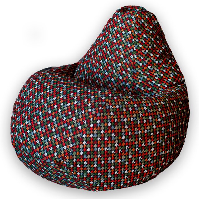 Кресло-мешок Груша 3XL Гусиная лапка коричневого цвета