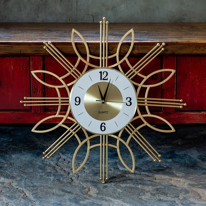 Часы настенные Флоренс золотого цвета - купить Часы по цене 9900.0