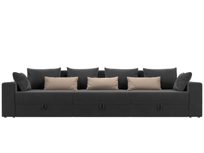Прямой диван-кровать Мэдисон Long серо-бежевого цвета - купить Прямые диваны по цене 50990.0