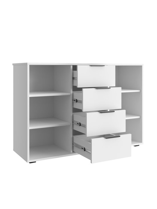 Комод Оптима ОП-17 белый структурный/меренга - купить Комоды по цене 25620