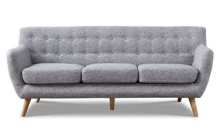 Прямой диван Copenhagen пепельно-серого цвета