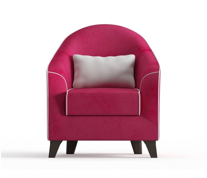 Кресло Бемоль в обивке из велюра цвета фуксия - купить Интерьерные кресла по цене 12490.0