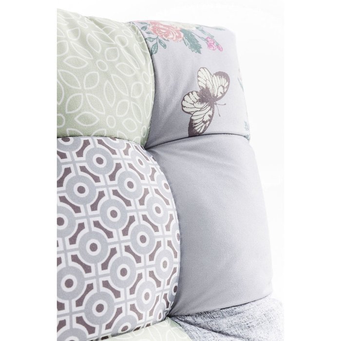Подушка для сиденья Patchwork серо-белого цвета - лучшие Декоративные подушки в INMYROOM