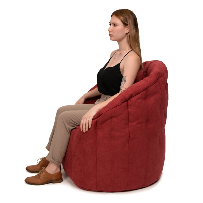Кресло пенек Австралия бордового цвета - лучшие Бескаркасная мебель в INMYROOM