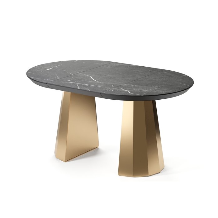 Обеденный стол раздвижной Фаварис на золотом основании - купить Обеденные столы по цене 173181.0