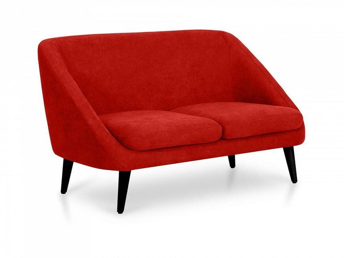 Диван Corsica красного цвета с черными ножками - купить Прямые диваны по цене 49410.0
