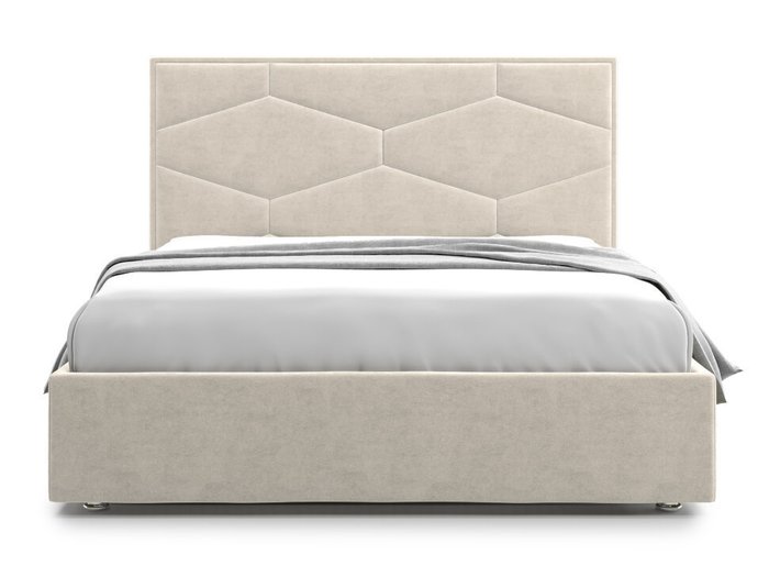 Кровать Premium Milana 4 160х200 бежевого цвета с подъемным механизмом - купить Кровати для спальни по цене 58000.0