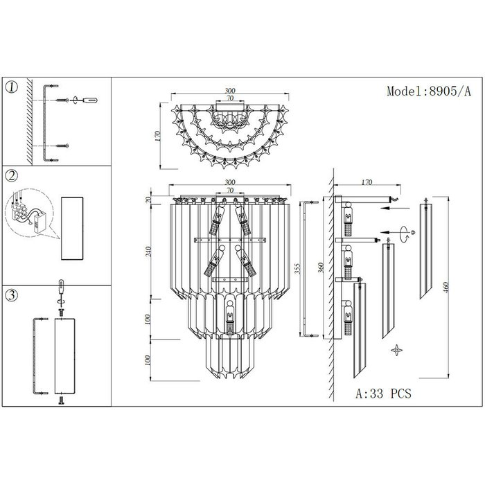 Бра Newport 8900 8905/A - купить Бра и настенные светильники по цене 38210.0