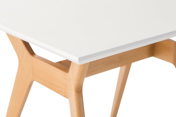 Обеденный стол Нарвик M с белой столешницей  - купить Обеденные столы по цене 20090.0