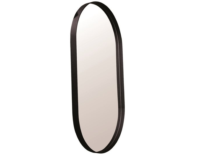 Настенное зеркало Ванда 50х90 в раме черного цвета 