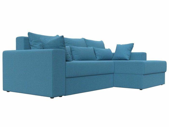 Угловой диван-кровать Майами темно-голубого цвета правый угол - лучшие Угловые диваны в INMYROOM