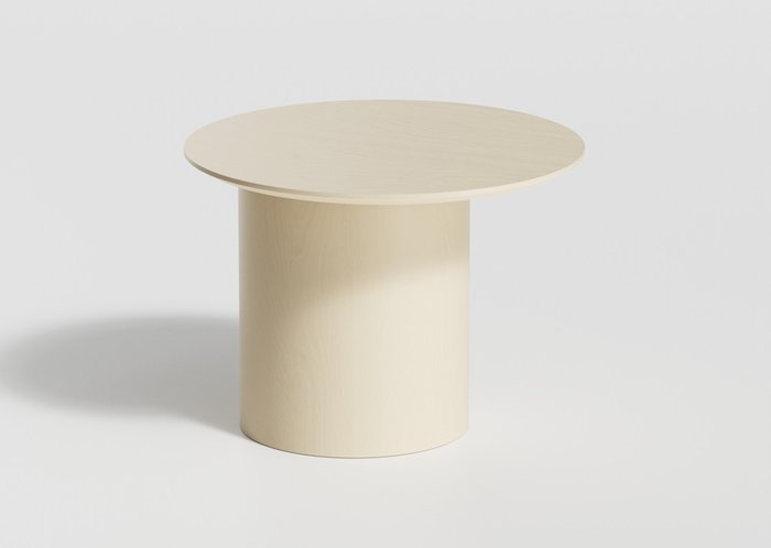 Стол кофейный Type со смещенным основанием молочного цвета - купить Кофейные столики по цене 24900.0