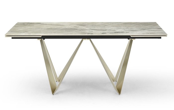 Раздвижной обеденный стол Wilhelm L серого цвета - лучшие Обеденные столы в INMYROOM