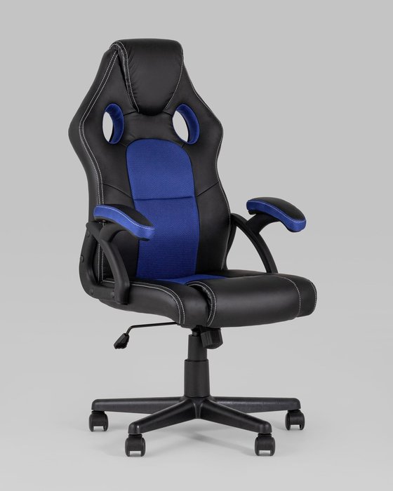 Кресло игровое Top Chairs Concorde черно-синего цвета - купить Офисные кресла по цене 25960.0