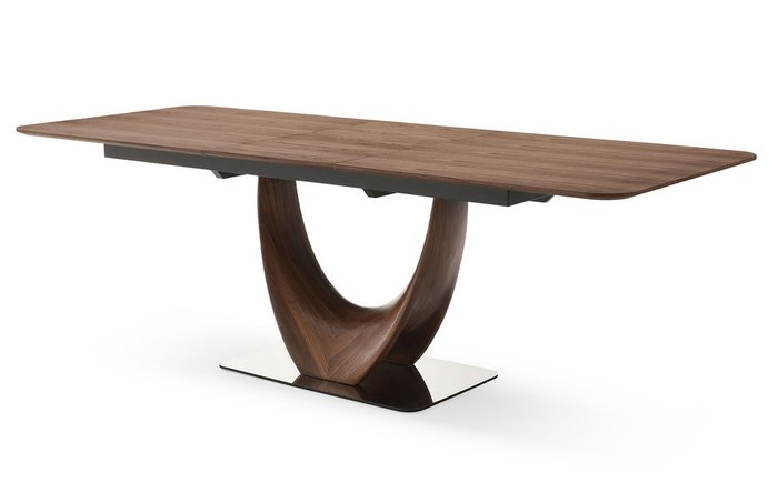 Раскладной обеденный стол Rimini коричневого цвета