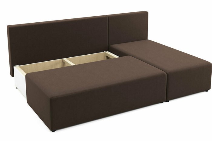 Угловой диван-кровать Консул коричневого цвета - купить Угловые диваны по цене 20464.0