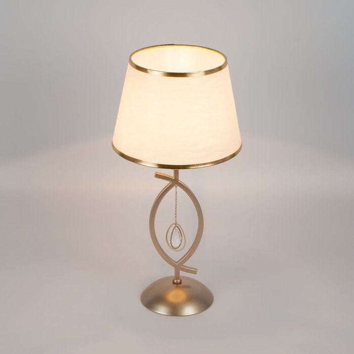 Настольная лампа с абажуром 01066/1 перламутровое золото Salita - купить Настольные лампы по цене 5660.0