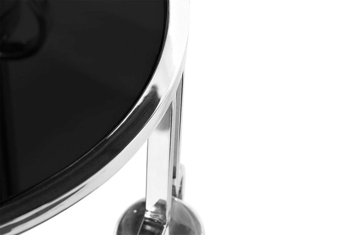 Кофейный столик с черным стеклом (серебряный) - купить Кофейные столики по цене 32000.0
