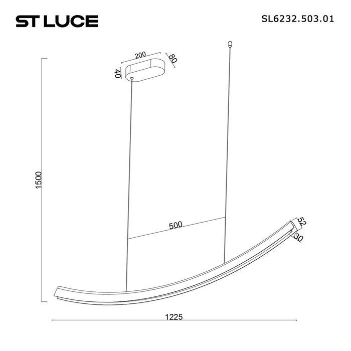 Светильник подвесной ST-Luce Белый/Белый LED 1*20W 4000K HARMONY - лучшие Подвесные светильники в INMYROOM