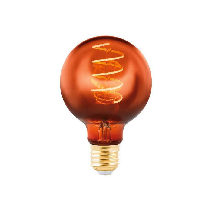 Диммируемая светодиодная лампа филаментная 220V G80 E27 4W 50Lm 2000К (желтый как свеча) 