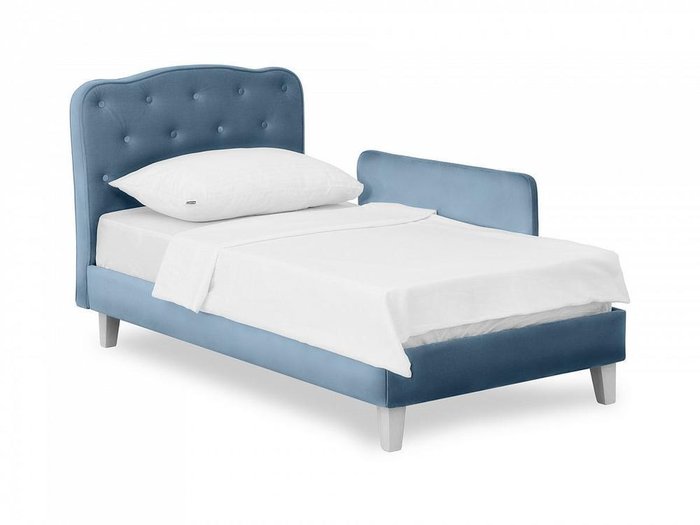 Кровать Candy голубого цвета 80х160 - купить Одноярусные кроватки по цене 24735.0
