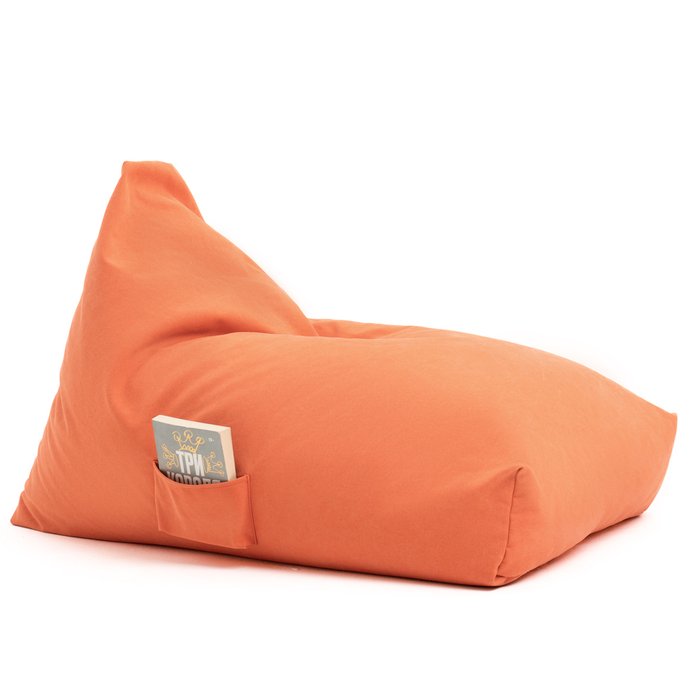 Кресло-мешок XL из натурального хлопка оранжевого цвета - лучшие Бескаркасная мебель в INMYROOM
