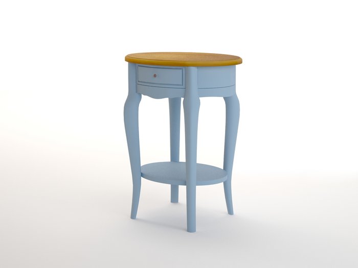 Овальный кофейный столик Leontina голубой - лучшие Кофейные столики в INMYROOM