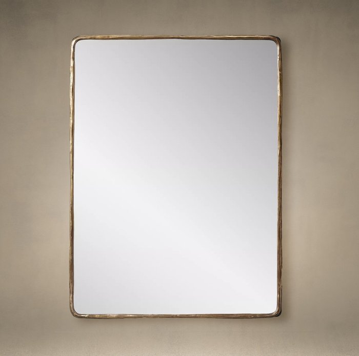 Прямоугольное настенное зеркало Tirramus 130x150 серого цвета - купить Настенные зеркала по цене 256000.0