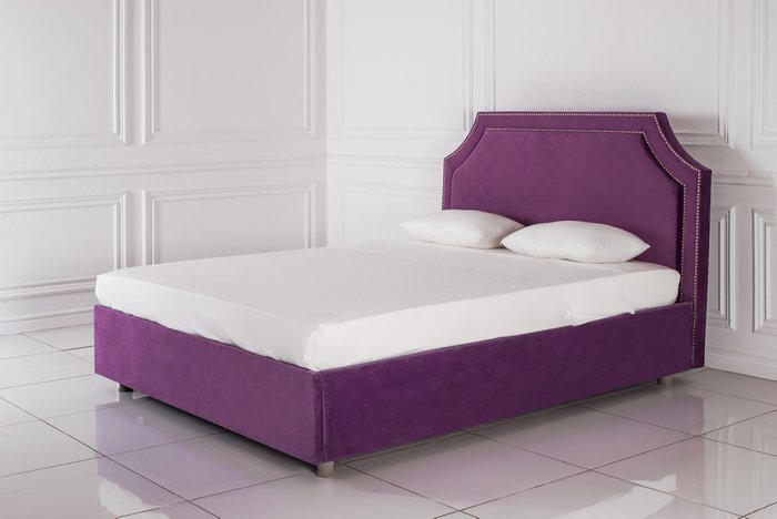 КРОВАТЬ с мягким изголовьем декорированным гвоздями 120х200 см - купить Кровати для спальни по цене 78430.0