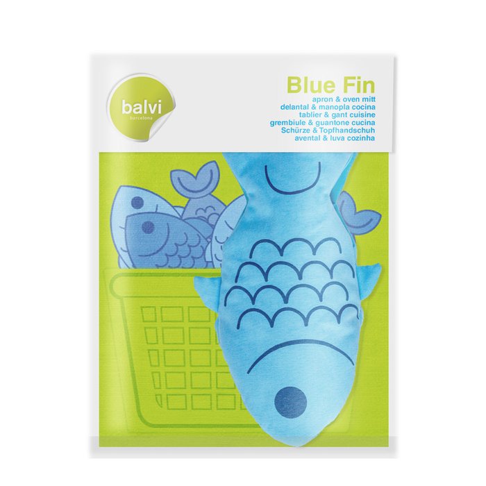 Комплект фартука и прихватки Blue Fin зеленого цвета - лучшие Фартуки в INMYROOM