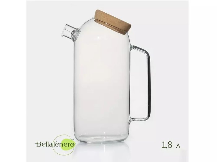 Кувшин с пробковой крышкой Eco из стекла - купить Емкости для хранения по цене 1570.0 Кувшин с пробковой крышкой Eco из стекла - купить Емкости для хранения по цене 1570.0