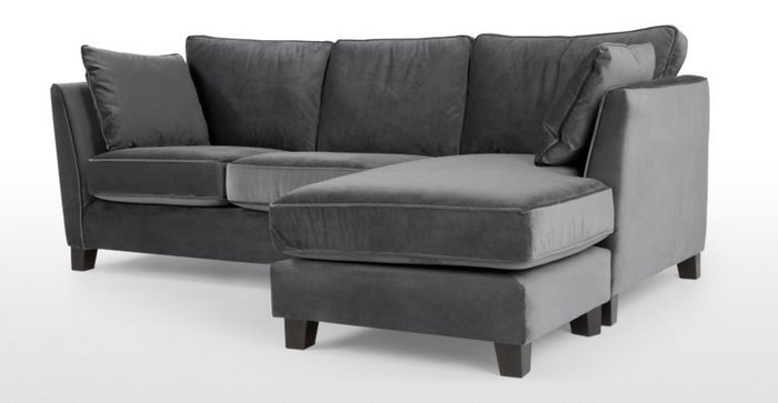 Угловой диван Wolsly серого цвета - купить Угловые диваны по цене 78300.0