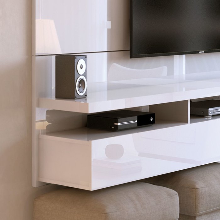 Настенная ТВ панель Home city белого цвета - лучшие Тумбы для ТВ в INMYROOM
