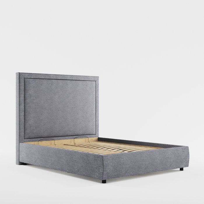 Кровать с подъемным механизмом Monica 160x200 темно-серого цвета