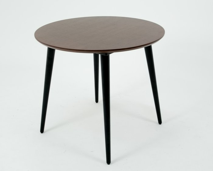 Стол обеденный Монте D90 черно-коричневого цвета - лучшие Обеденные столы в INMYROOM