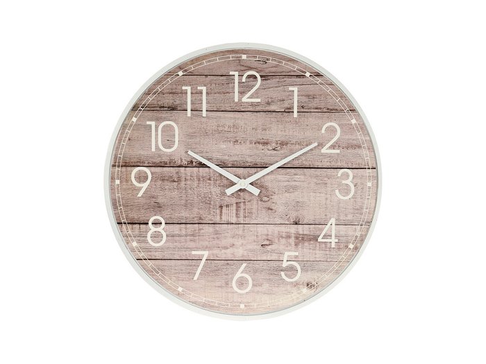 Часы настенные Rustic Wood коричневого цвета