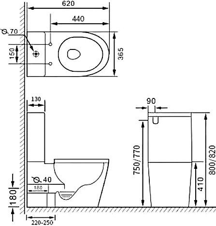Унитаз-компакт напольный - лучшие Унитазы-компакт в INMYROOM
