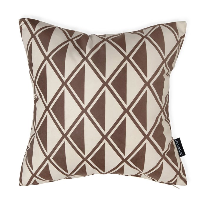 Декоративная подушка Delta 45х45 бежево-коричневого цвета