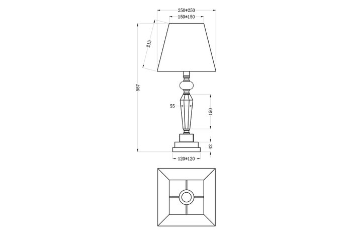 Настольная лампа с абажуром кремового цвета - купить Настольные лампы по цене 8640.0