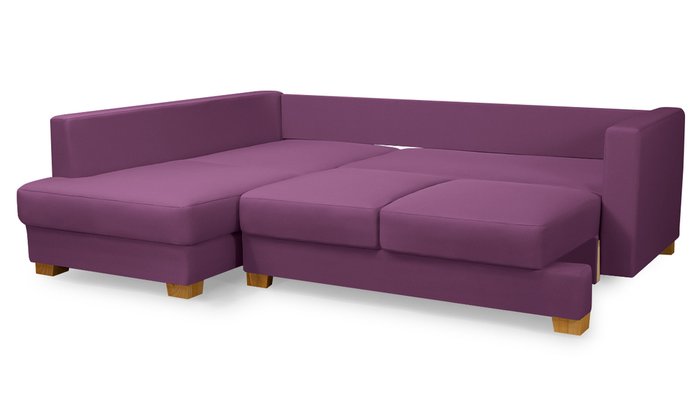 Угловой диван-кровать Плимут фиолетового цвета - лучшие Угловые диваны в INMYROOM