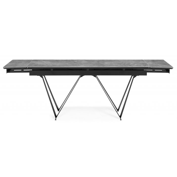 Раздвижной обеденный стол Марвин серого цвета - лучшие Обеденные столы в INMYROOM