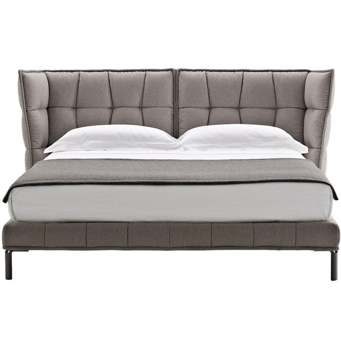 Кровать Husk серого цвета 160х200